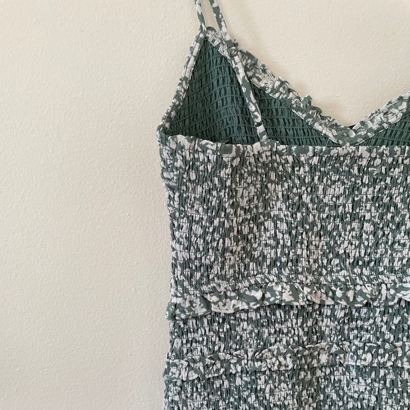 ABERCROMBIE & FITCH Smocked Green Mini Dress - Picture 10 of 15